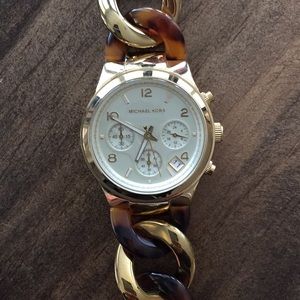 Michael Kors Twisted Gold/Tortoise Shell Watch